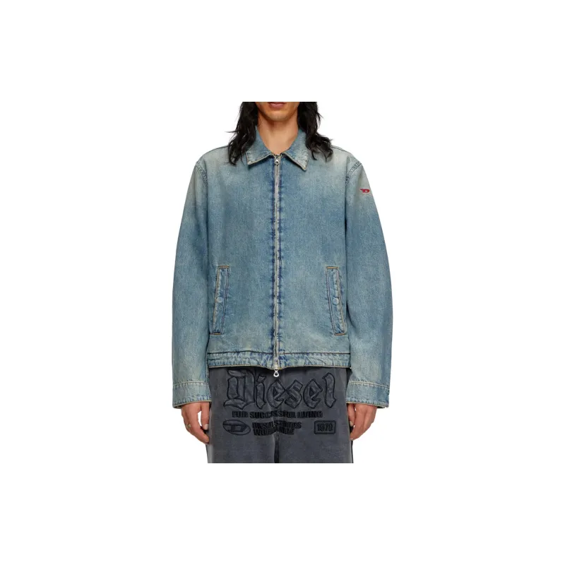 DIESEL D-Rohe Zipped Denim Jacket-3