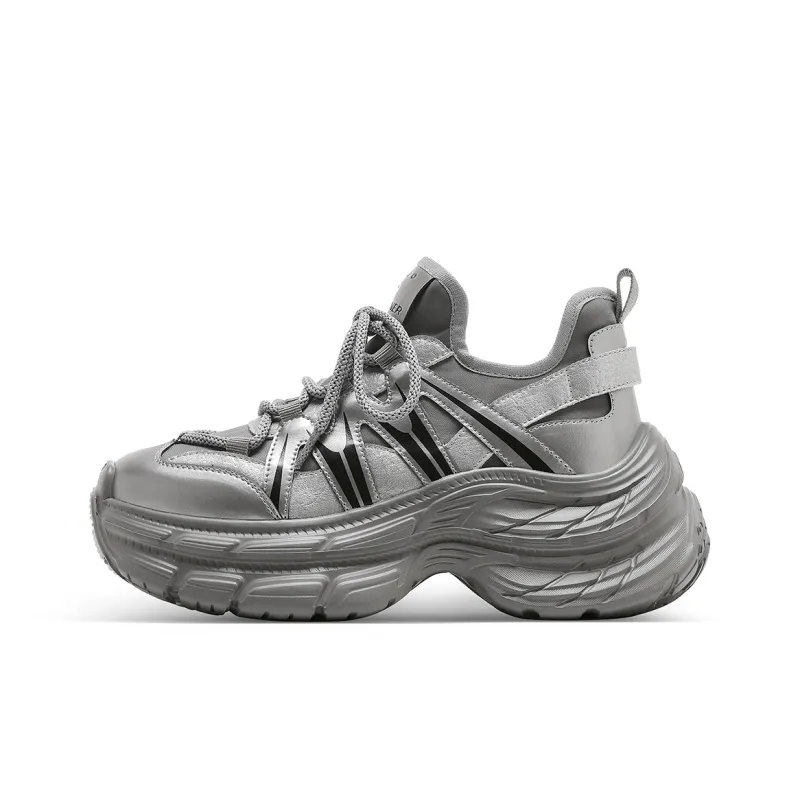 C°BANNER Low Top Chunky Sneakers Women's Gunmetal-0