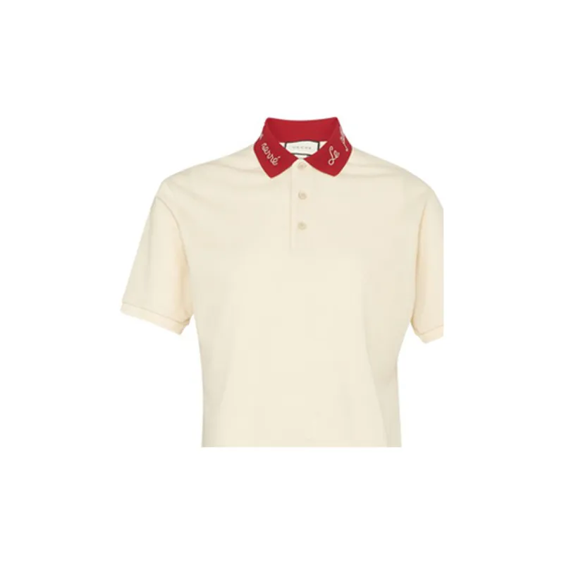 GUCCI Polo Shirts Men Ecru-5