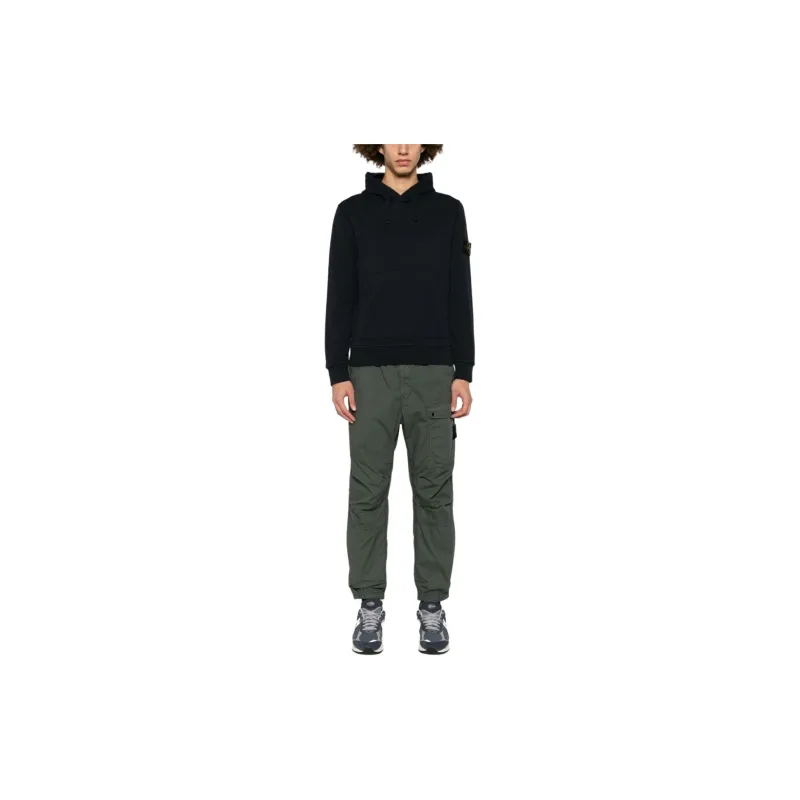 STONE ISLAND Logo Patch Drawstring Hoodie-1