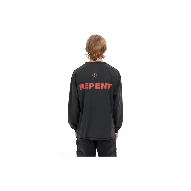 False Perception Sweatshirt Unisex Washed Black-2