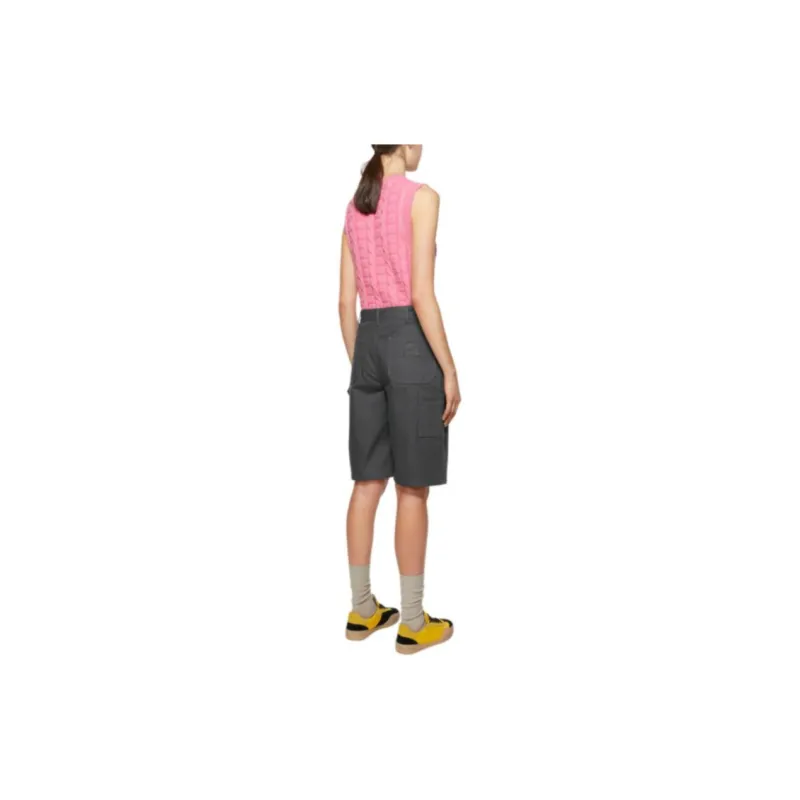 Acne Studios Face patch Canvas Shorts-2