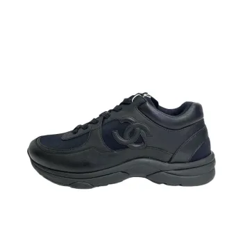 CHANEL Low Top Casual Shoes Men's Black