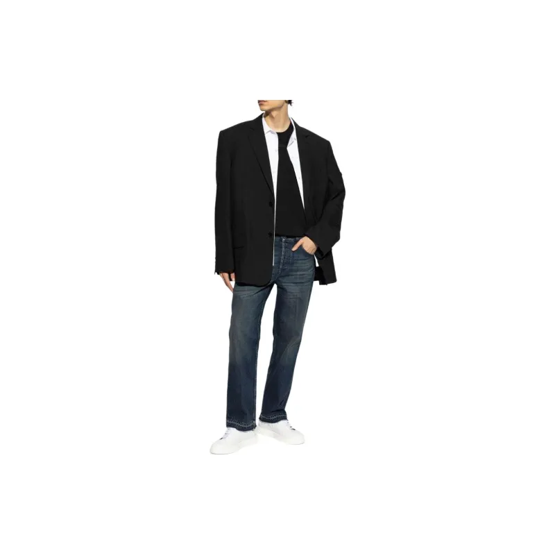 Lanvin Logo patch Cotton Jeans-2