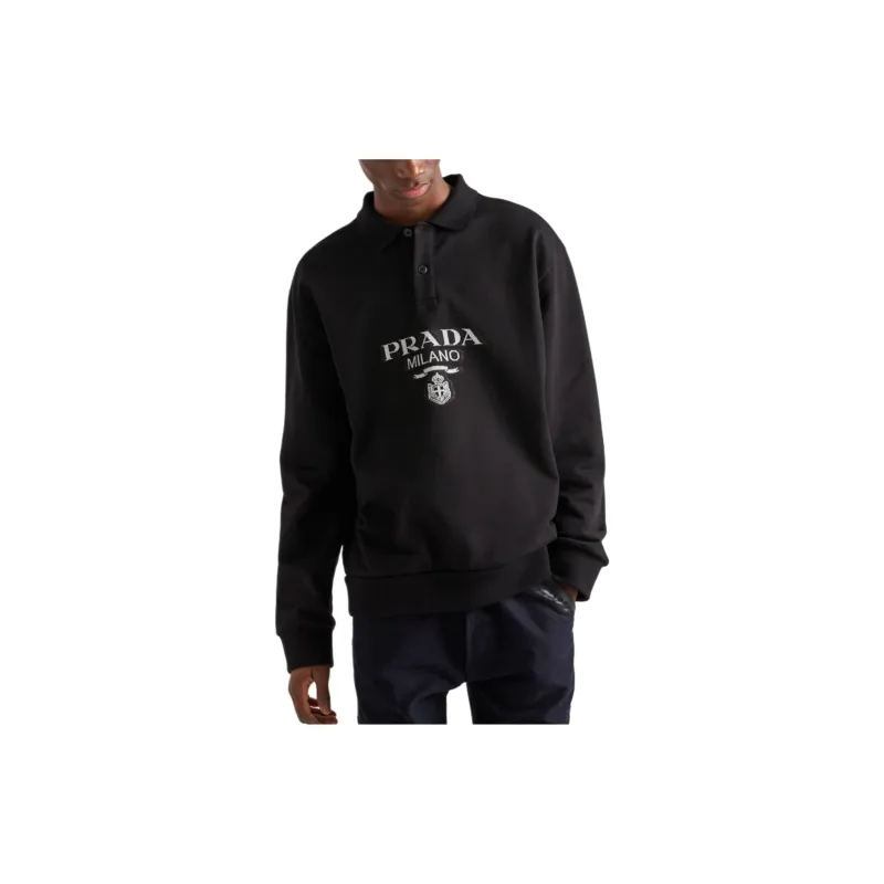 PRADA Polo Shirts Men Black-3