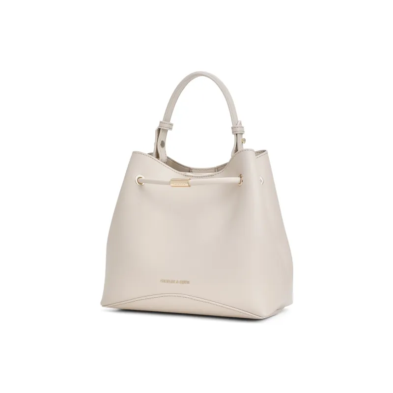 CHARLES&KEITH PU Shoulder Bag, Handbag Medium Size Women's Oat Toffee Medium Umber-1