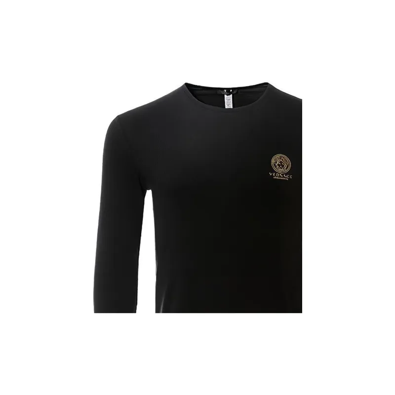 VERSACE Logo print Long sleeve T shirt-4