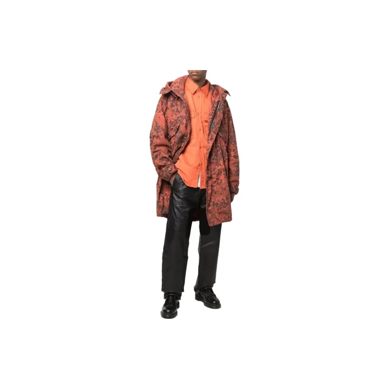 DIESEL Parka Coats Men Red-2
