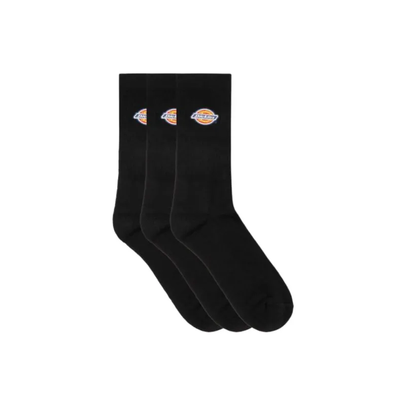 Dickies Mid-Calf Socks Unisex 3 Pack Black-1