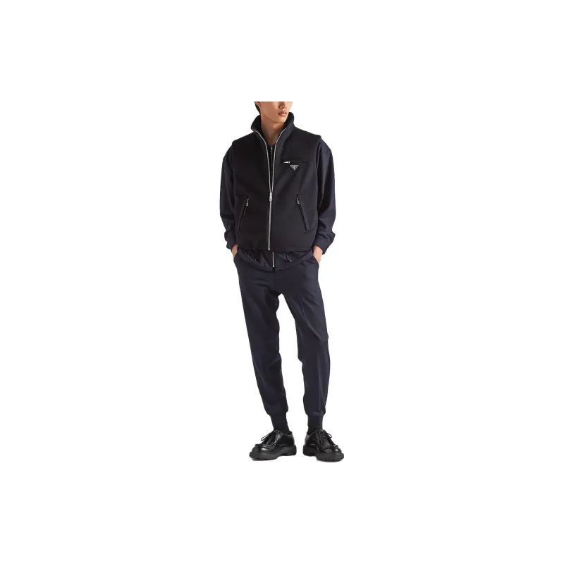 PRADA Logo-Triangle Zip-Up Gilet-1