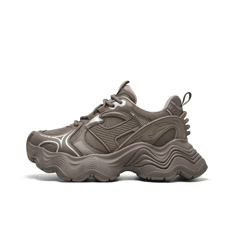 CHERYKALLY Cushioning Anti Slip And Wear Resistant Height Increasing Low Top Chunky Sneakers Women's-12