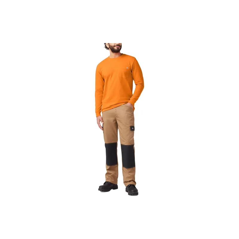 Dickies Heavyweight Long Sleeve Pocket T-Shirt T-Shirt Men's Orange-4