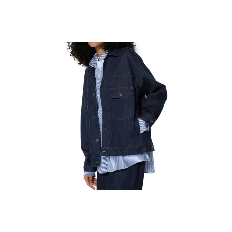 UNIQLO Denim Jacket Men's Dark Blue-3