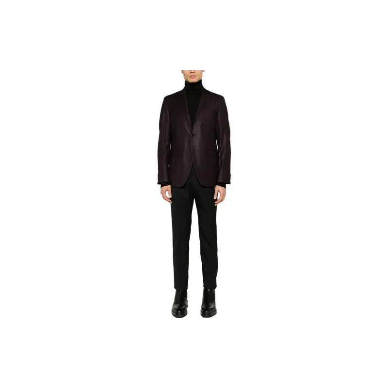 KARL LAGERFELD / Karl Lagerfeld Jeans Clever Brooch-detail Stretch-wool Blazer-1