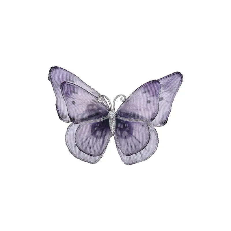 ROYALSASA Silk Chiffon Brooches Women's-4