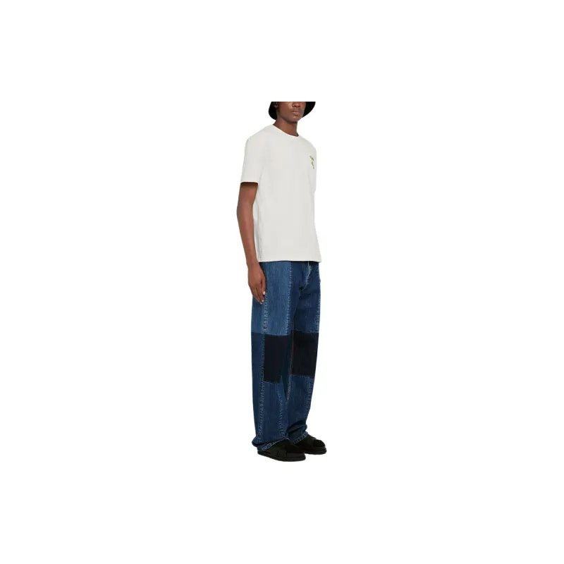 JIL SANDER Wide Leg Patchwork Jeans-2