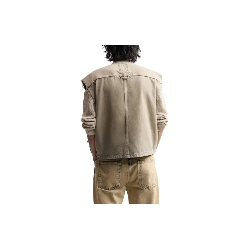 ZARA Vests Men Light Khaki-3