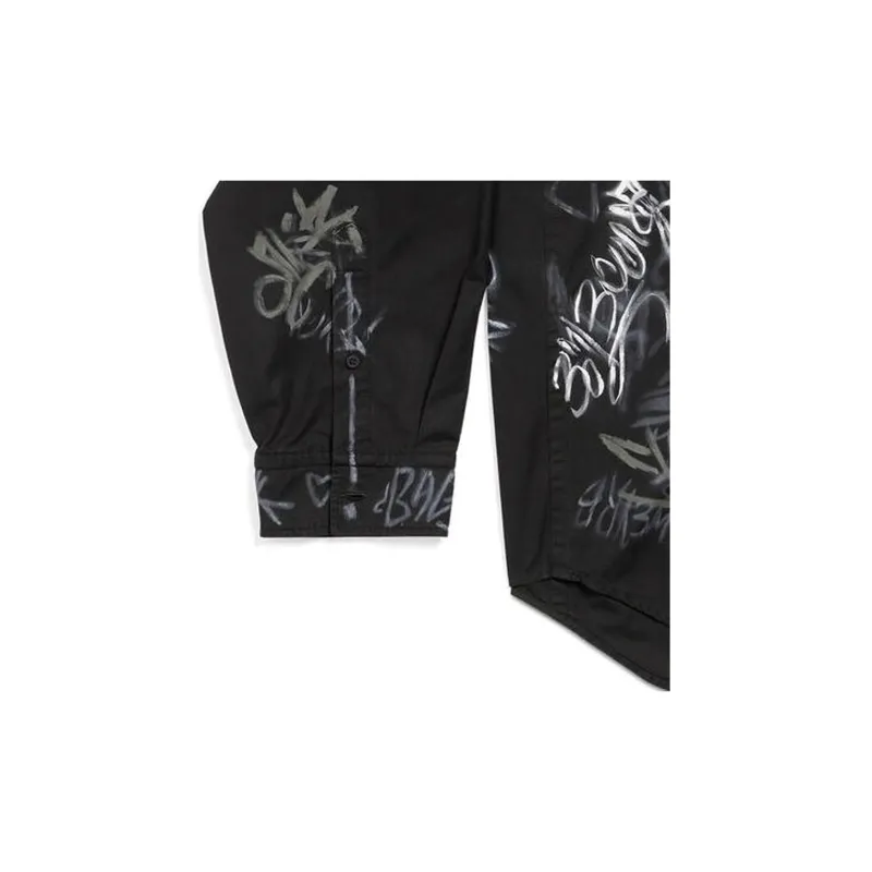 Balenciaga Shirt Loose Fit Men's Black-2