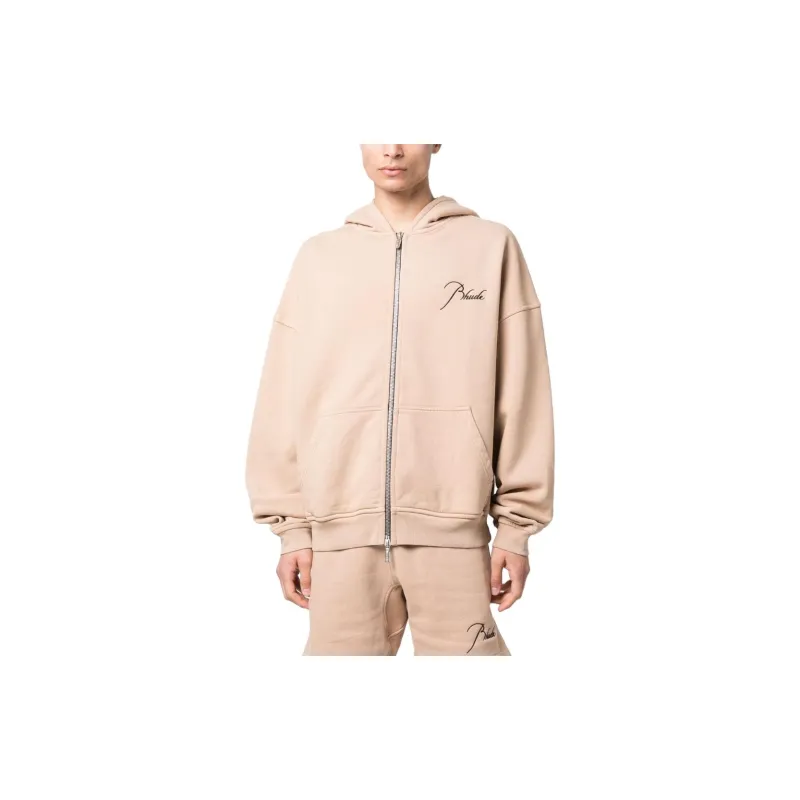 RHUDE Logo-embroidered Zip Hoodie-2