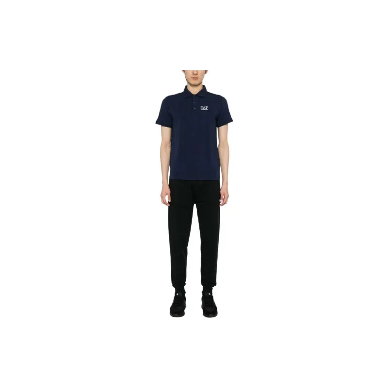 EMPORIO ARMANI EA7 SS24 Polo Shirt Men's Navy-1