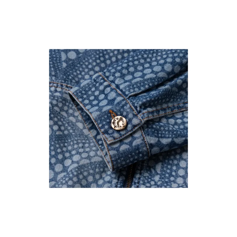 LOUIS VUITTON 2020s X Yk Dots print Denim Jacket-6