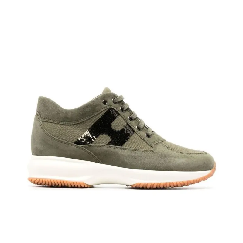 HOGAN Interactive Low-Top Sports Casual Shoes Women's Green-1