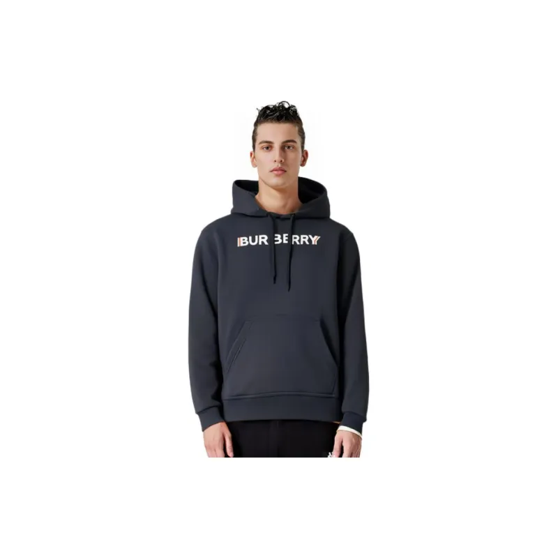 Burberry Logo Print Cotton Hoodie-7