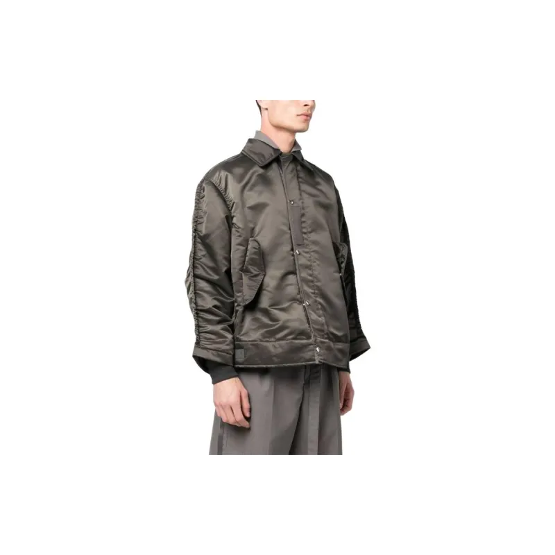 Sacai Collared Button Up Bomber Jacket-3
