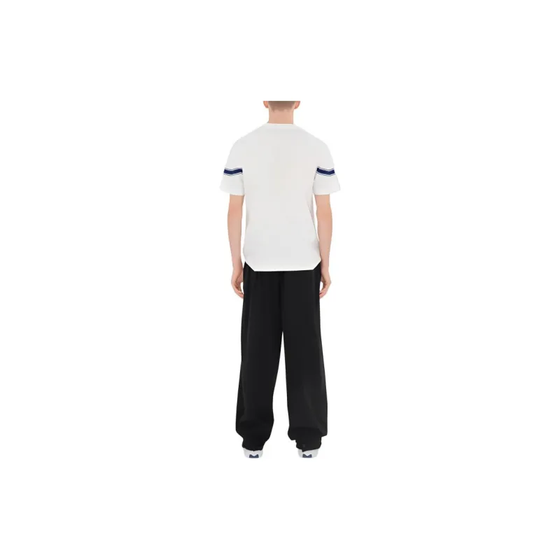 Burberry Logo Embroidered Striped T Shirt-5
