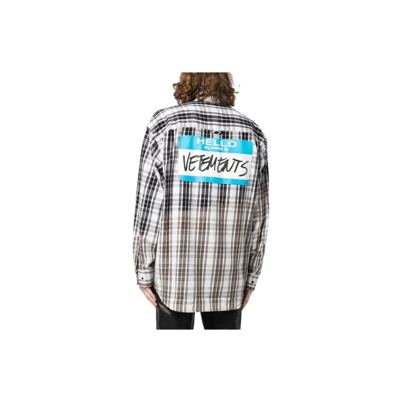 Vetements My Name Is Checked Shirt-3