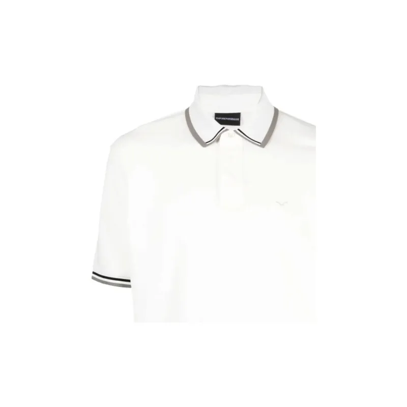 EMPORIO ARMANI Polo Shirts Men White-4