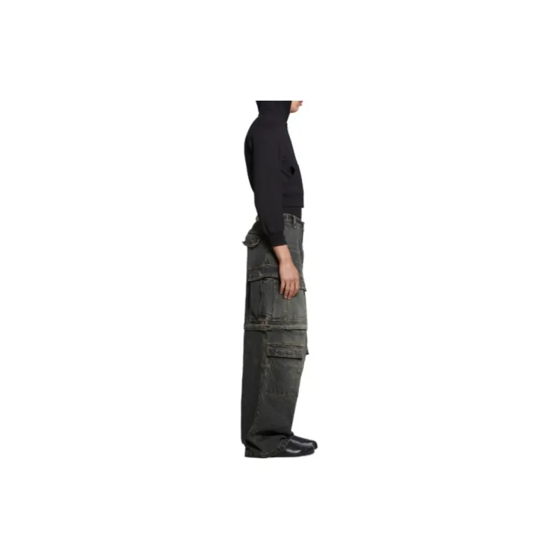 Balenciaga SS24 Jeans Loose Fit Style Unisex Black-4