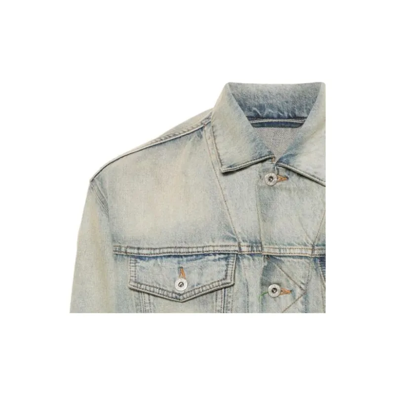 KENZO Drawn Varsity Denim Trucker Jacket-4