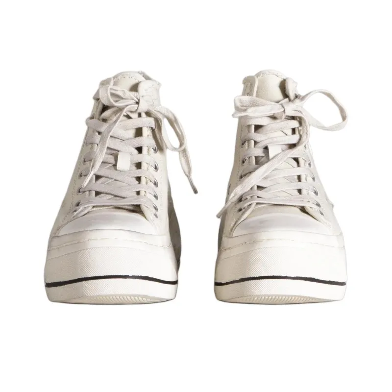 R13 KURT High-Top Canvas Shoes Men's White-3
