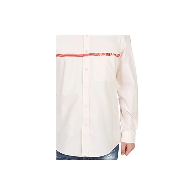 Burberry Shirts Men Light Pink-5