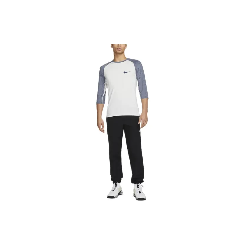 Nike 3/4-Length Sleeve Baseball Top T-Shirt Men's White-2