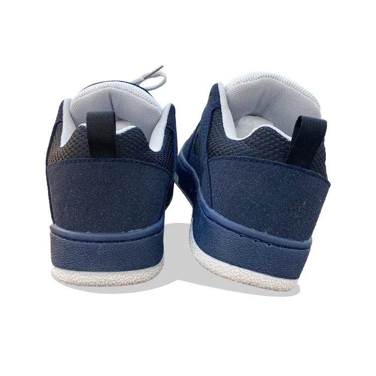 XLAIII Anti Slip Wear Resistant Low Top Skateboard Shoes Unisex Blue-4