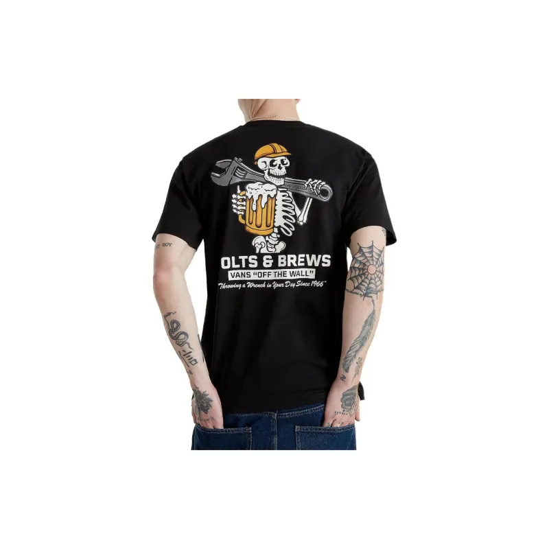 Vans Wrenched T Shirts Men Black-3