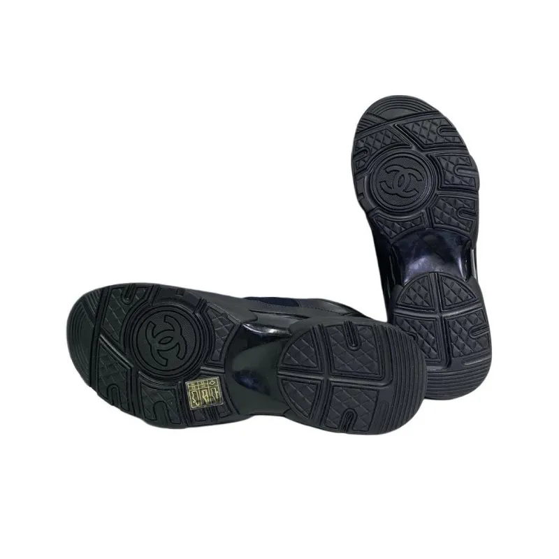 CHANEL Low Top Casual Shoes Men's Black-4