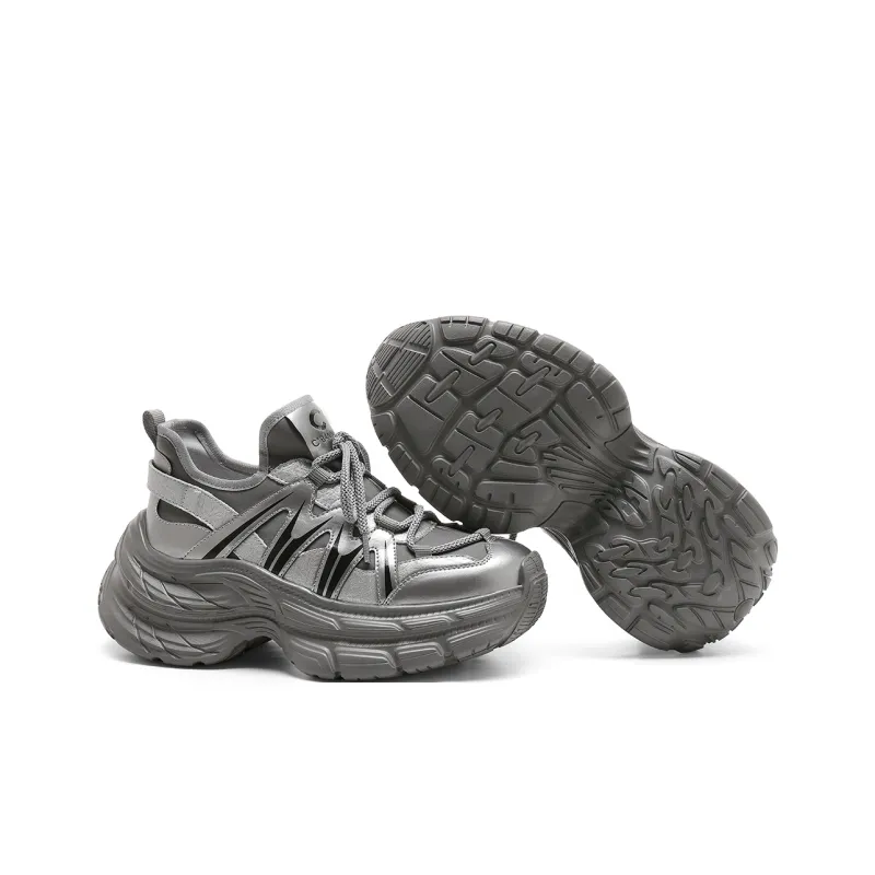 C°BANNER Low Top Chunky Sneakers Women's Gunmetal-4