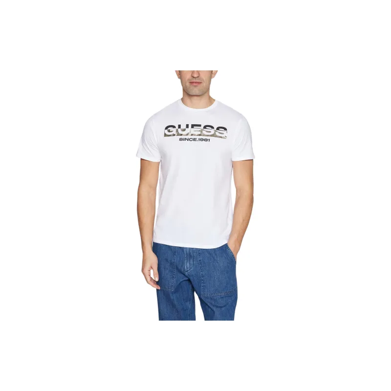 GUESS FW23 Front Logo T-Shirt T-Shirt Men's White-2