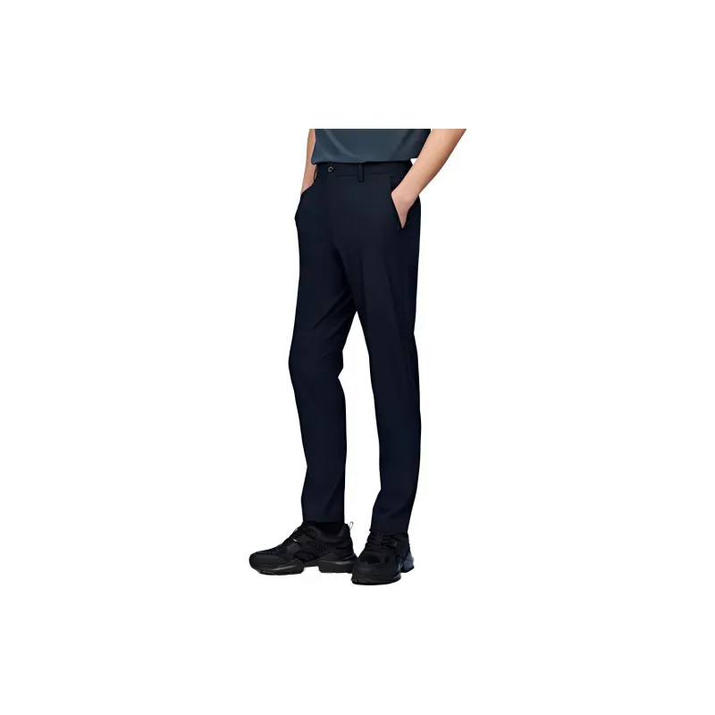 Biyin Leufen Casual Pants Men's Navy Blue-3