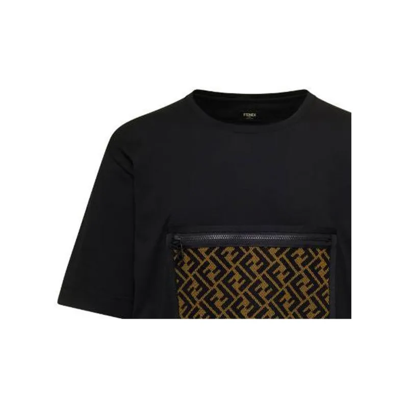 FENDI T Shirts Men Black-4