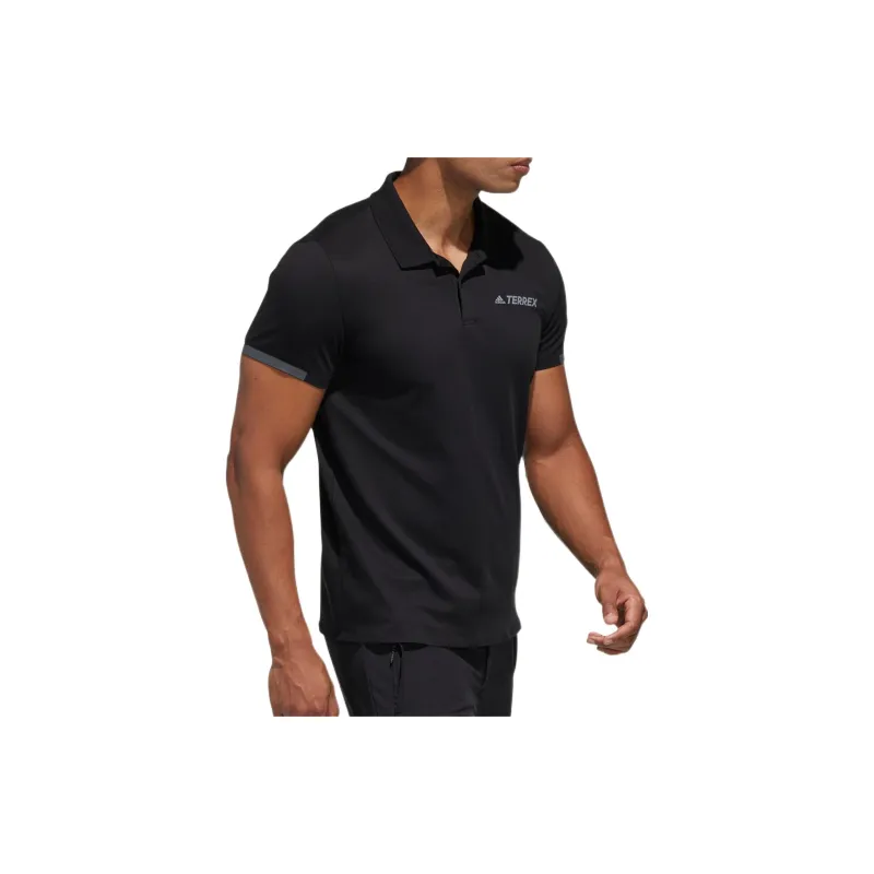 Adidas Polo Shirts Men Black-2