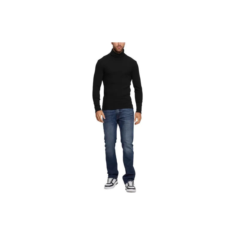 GUESS Mateo Turtleneck Tee T-Shirt Men's Black-2