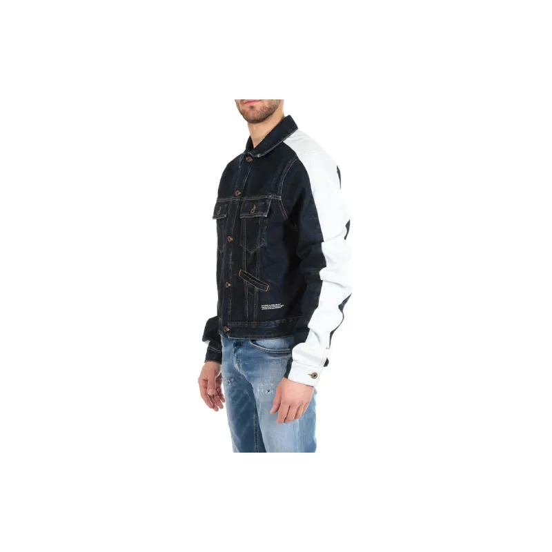 OFF WHITE Striped Denim Jacket-4