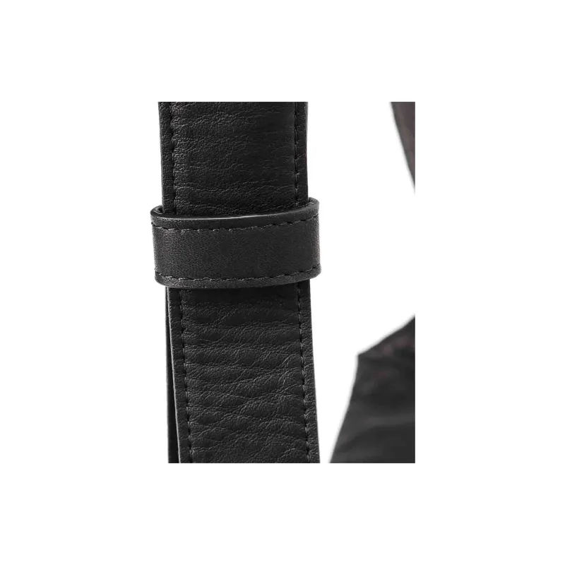 Yohji Yamamoto Cow Leather One Shoulder Crossbody Fanny Pack Men's Black-3