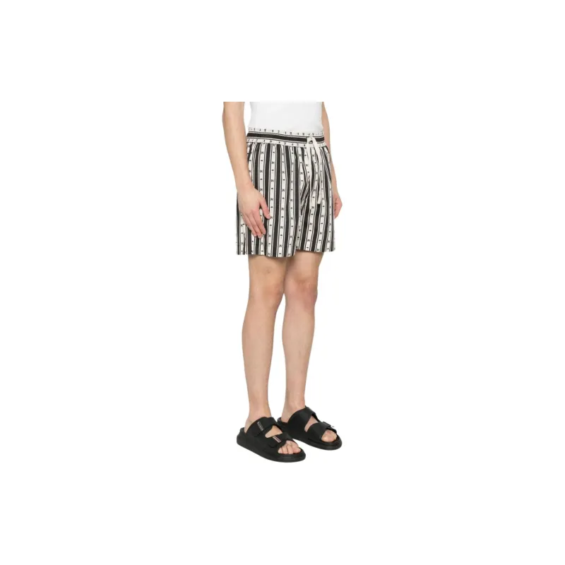 PALM ANGELS Monogram Printed Drawstring Shorts-5