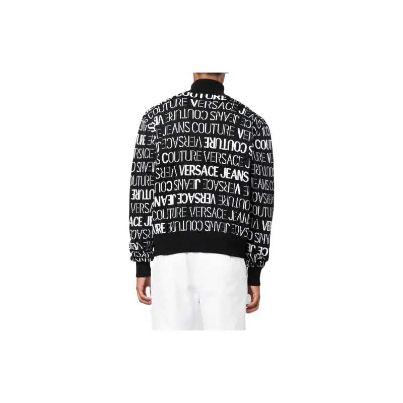 VERSACE JEANS COUTURE SS22 Loose Fit Knitwear Men's Black-3