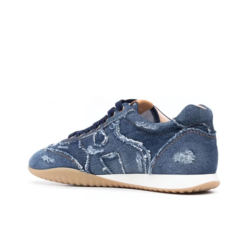 HOGAN Olympia Cushioning Anti-Slip And Wear-Resistant Low-Top Running Shoes Women's Blue-3